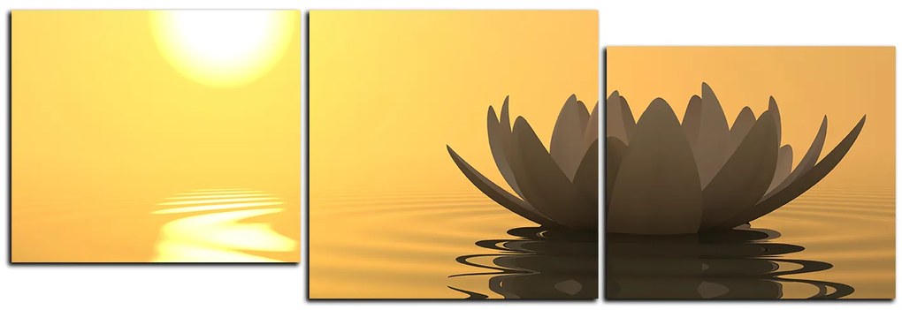 Obraz na plátne - Zen lotus - panoráma 5167D (120x40 cm)