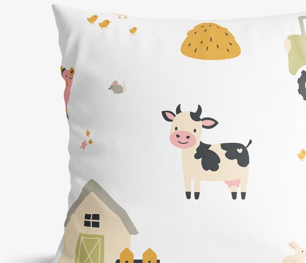 Goldea detská bavlnená obliečka na vankúš - život na farme 30 x 50 cm