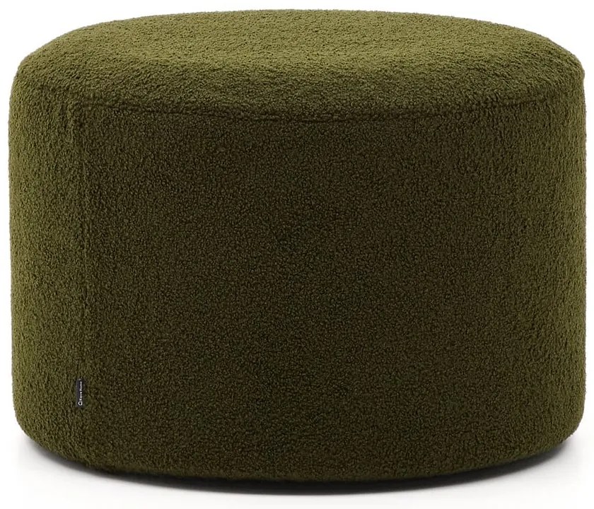 Zelený taburet z textílie buklé Kaeli – Kave Home