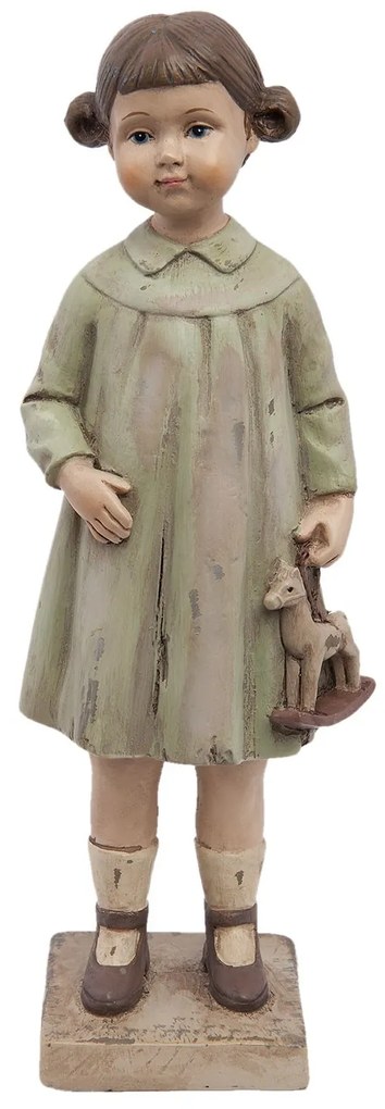 Dekorácia dievča s koníkom - 8 * 6 * 23 cm