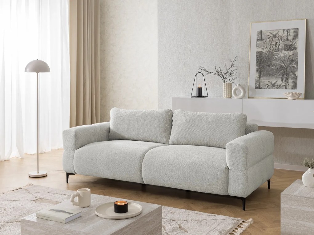 POHOVKA FLEUR 3 MIESTNÁ SVETLO SIVÁ 217 cm