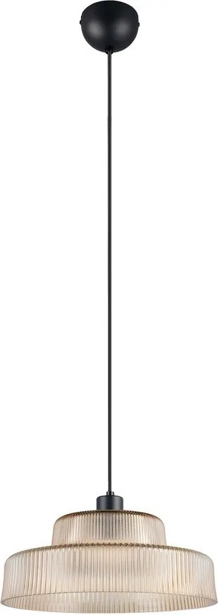 Jantárové závesné svietidlo so skleneným tienidlom ø 35 cm Abella – Reality