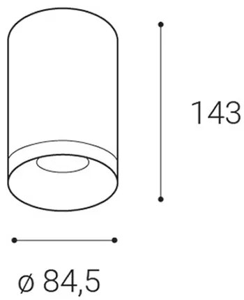 LED2 TUBUS A, B DIM 9W 4000K 1150443D