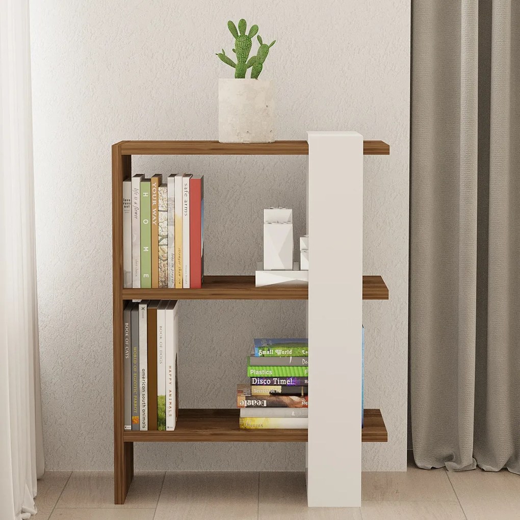 Knižnica Gaye Walnut White