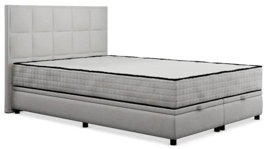 Čalúnená posteľ s matracmi a úložným priestorom GRACE 180x200 cm sivá