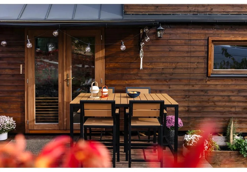 Záhradná jedálenská súprava v prírodnej farbe pre 4 osoby Nova – Bonami Selection