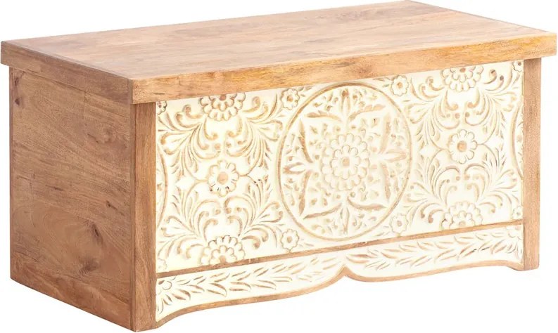 Dizajnová truhlica z mangového masívu Dalhala 88cm