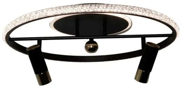 LED Stmievateľné stropné svietidlo LED/60W/230V 3000-6500K čierna +diaľkové ovládanie