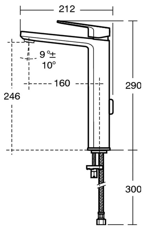 Ideal Standard Tonic II - Umývadlová batéria s vysokým vývodom, s odtokovou garnitúrou, chróm A6328AA