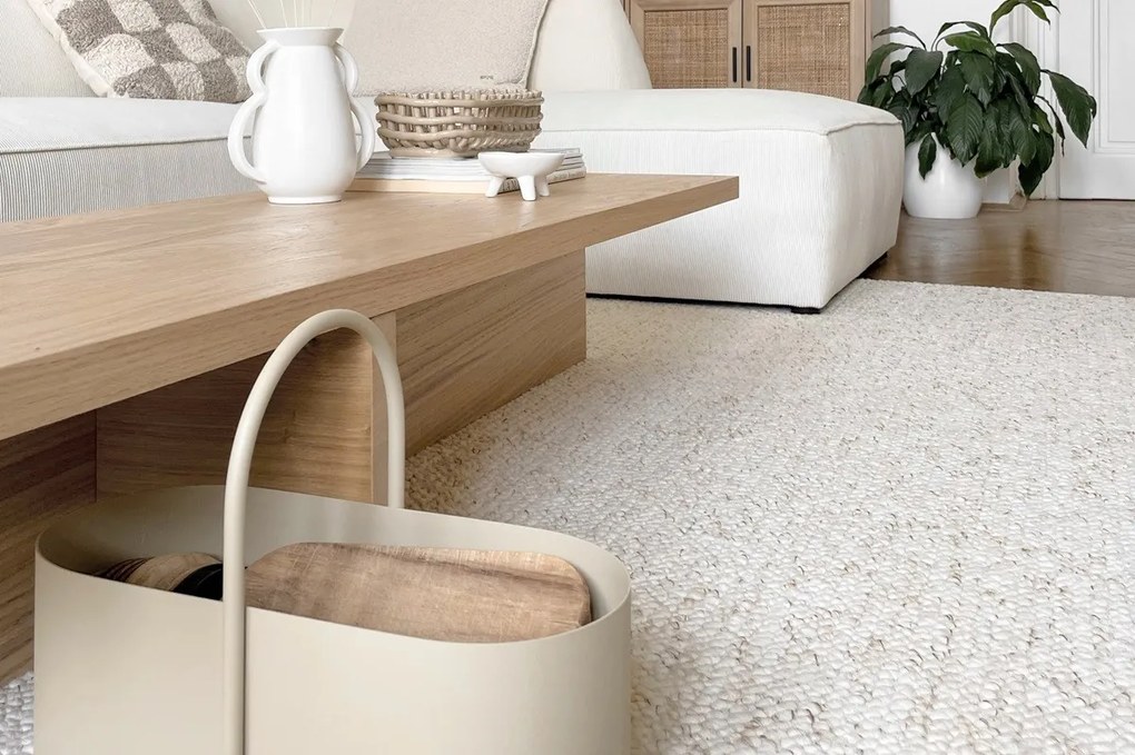 BT Carpet, Behúň Wolly 102843, 80x200, biela, obývacia izba