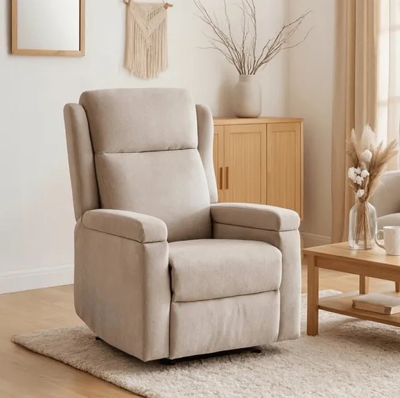 Masážne kreslo ANDREA, bežová látka