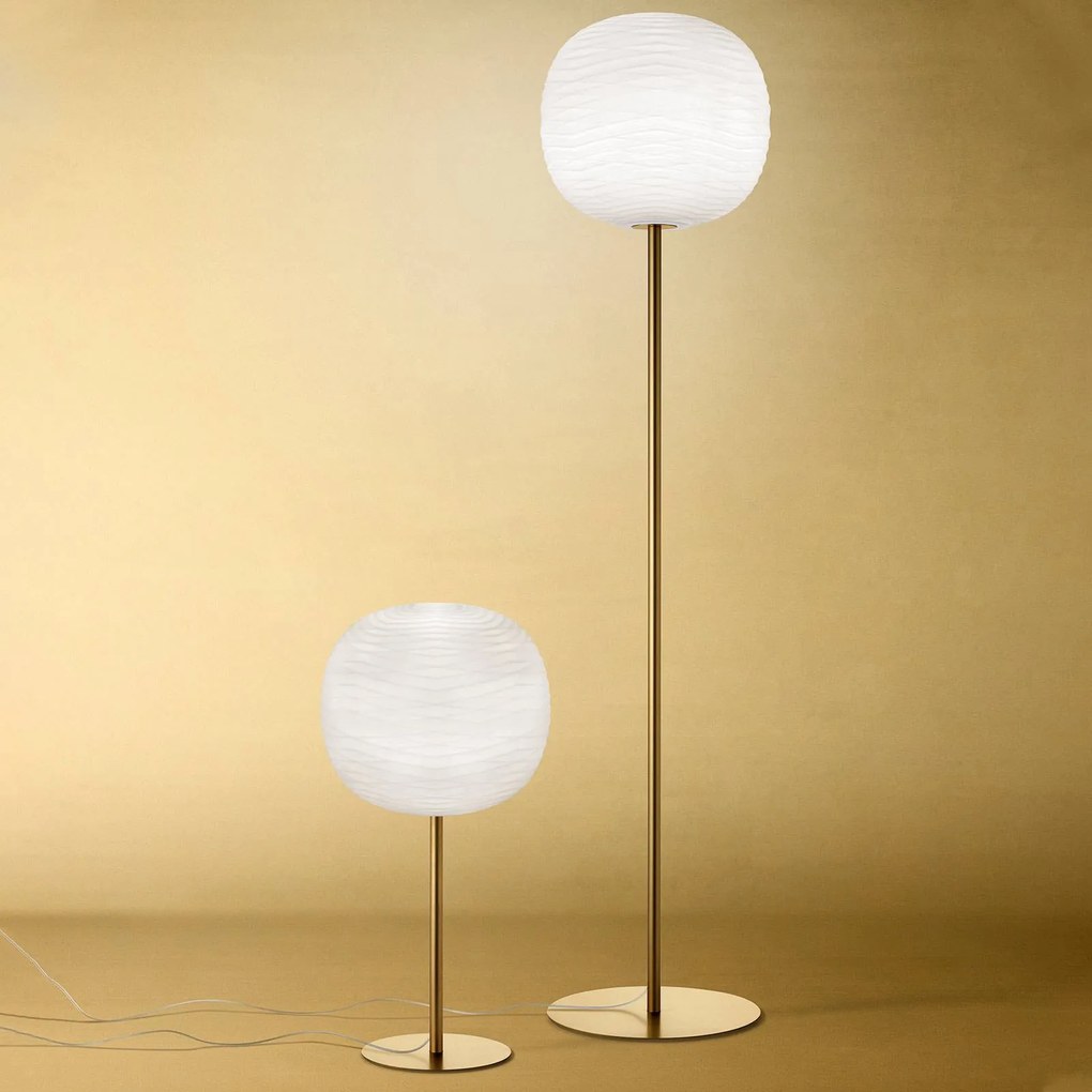 Foscarini Gem terra stojaca lampa, zlatá