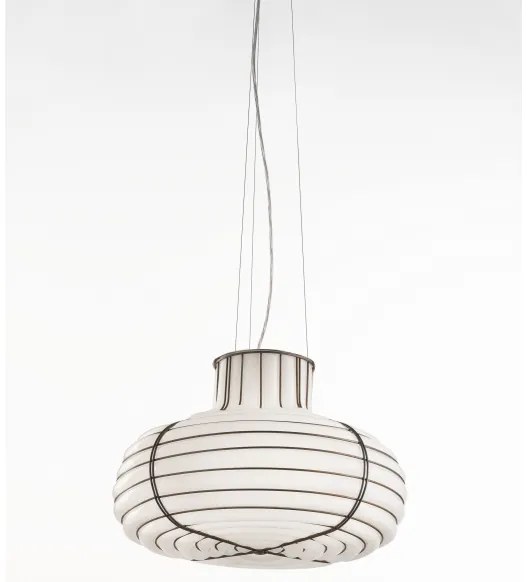 SIRU - Luster na lanku CHAPEAU 2xE14/40W/230V chróm/biela benátske sklo