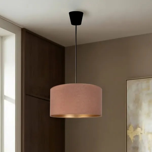Brilagi - Závesný luster na lanku VELVET 1xE27/60W/230V priemer 40 cm béžová/zlatá