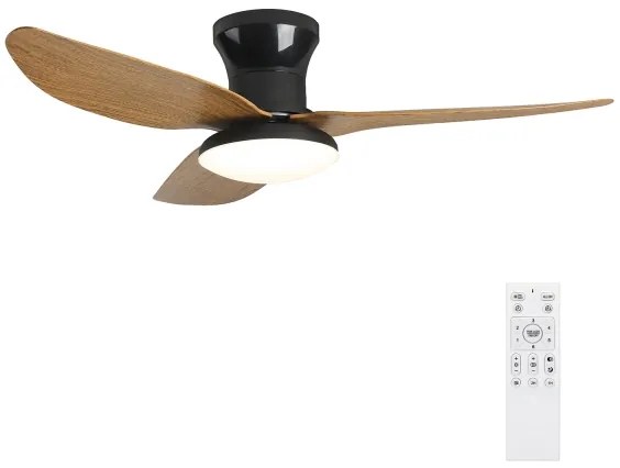 Brilagi-LED stmievateľný stropný ventilátor LED/30W/230V 3000-6500K čierna/hnedá