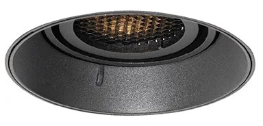 Sada 6 moderných zapustených bodových svetiel čierna GU10 okrúhla bezrámová - Oneon Honey