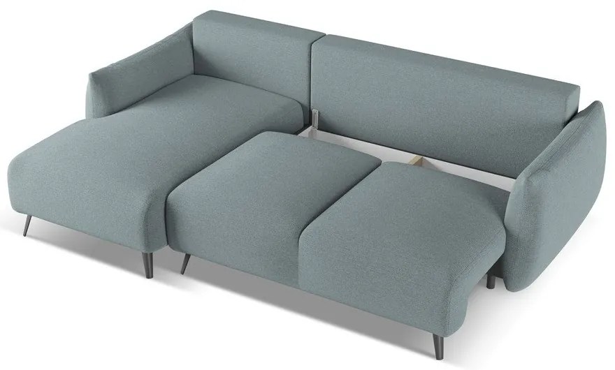 Svetlomodrá rohová pohovka (ľavý roh) Malie – Makamii