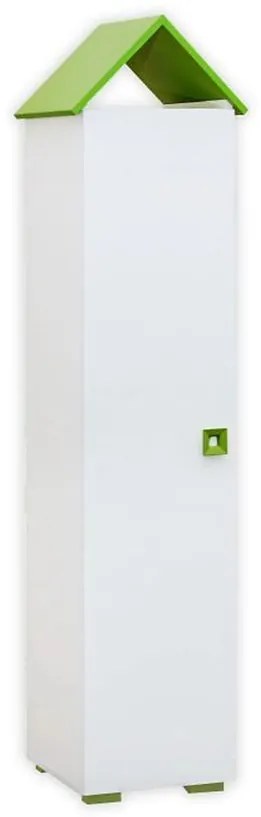 Skriňa Bb04 Biely+zelená
