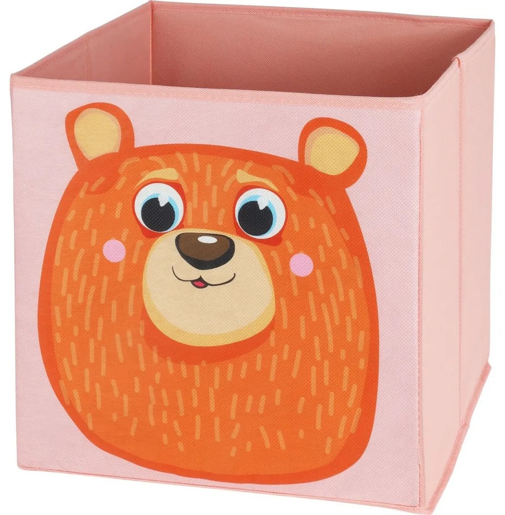Úložný box z netkanej textílie Medveď 30 x 30 cm