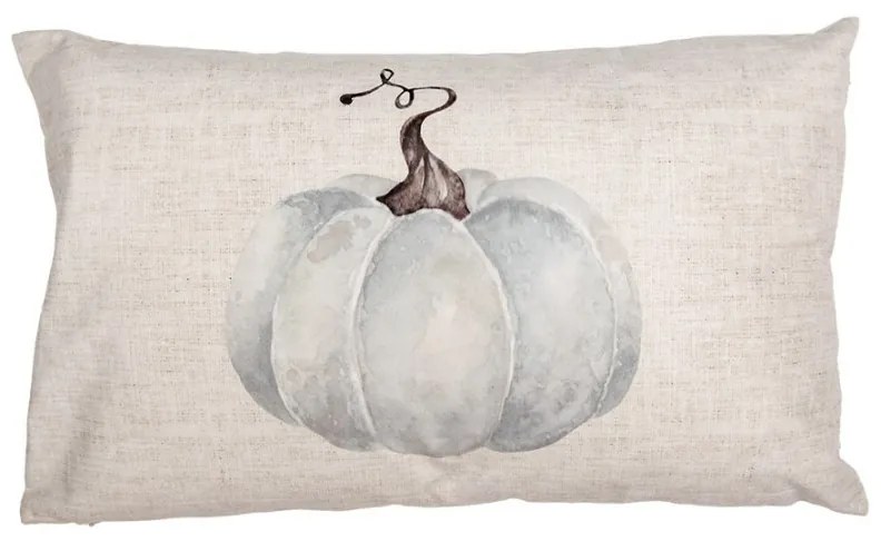 Béžovo-sivá obliečka na vankúš s tekvicou Country Style Pumpkin - 30*50 cm