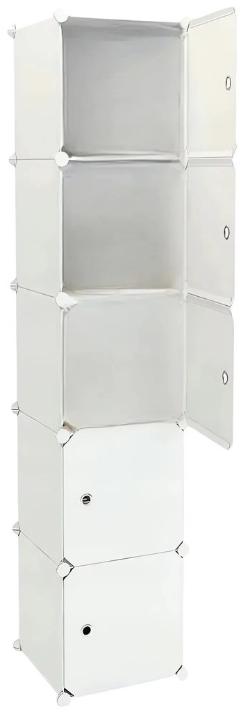 Hogler 3402 Variabilný policový systém 5 políc 175 x 37 x 47 cm, biely
