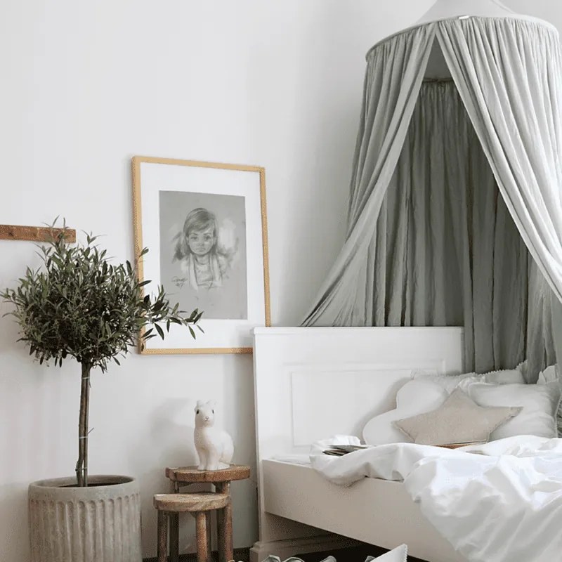 Baldachýn bavlnený púštne zelená maxi