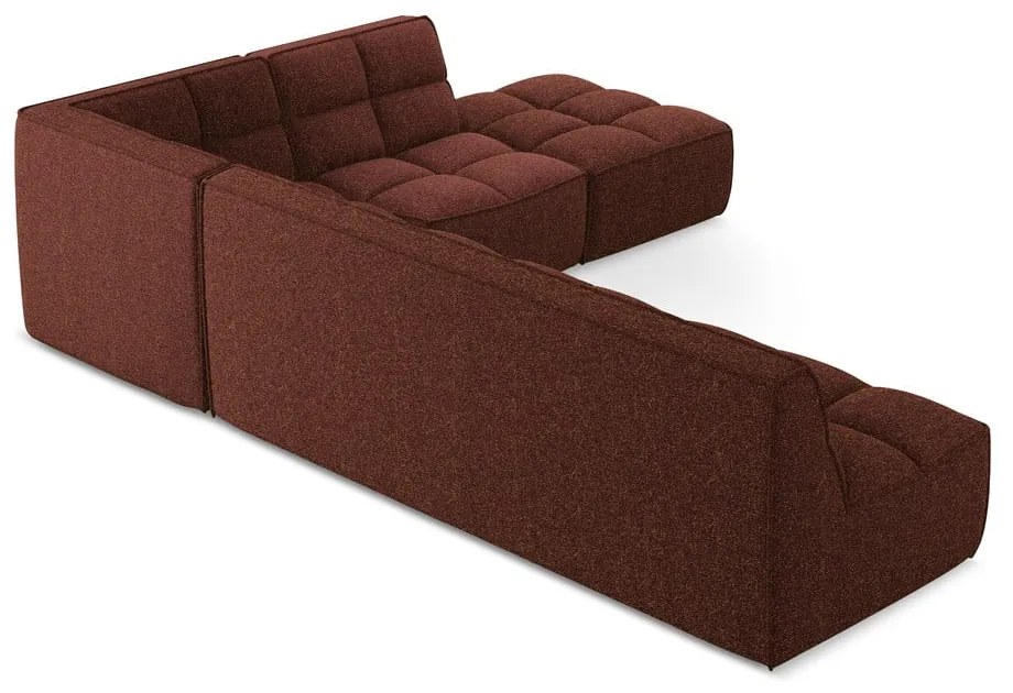 Vínovočervená modulárna rohová pohovka (variabilná) Kalai – Makamii