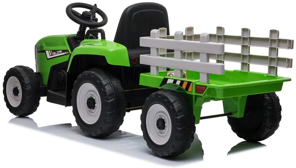 Detské elektrické autíčko BestBerg BBCC-30G - traktor / od 3 rokov / nosnosť 30 kg / zelené
