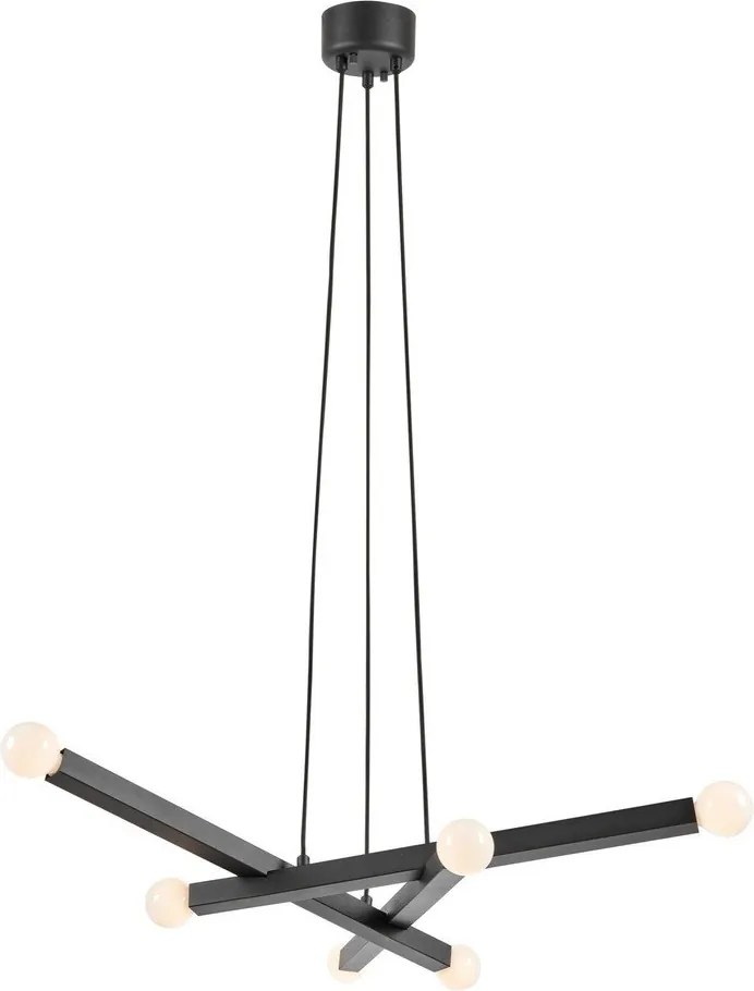 Čierne kovové závesné svietidlo Stack – Markslöjd