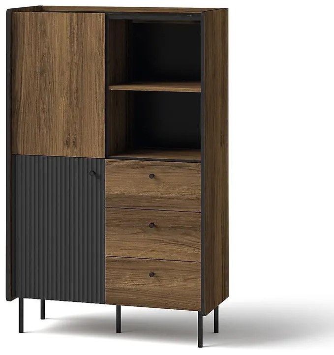 Stojan Prestigo P4 2d3s Vojnový orech/San Seb/Čierny mat