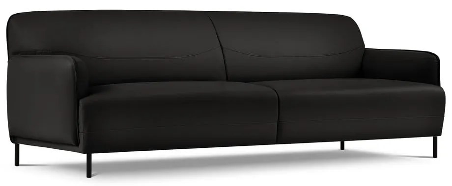 Čierna kožená pohovka Windsor &amp; Co Sofas Neso, 235 x 90 cm