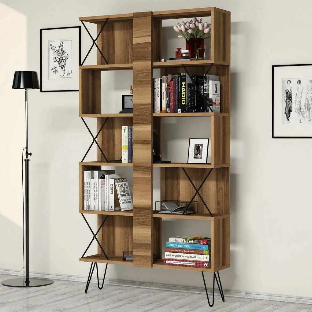 Knižnica Extra Walnut