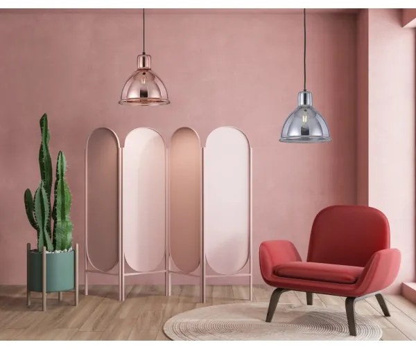 Klausen 111012 - Luster na lanku CREATE 1xE27/11W/230V rose gold