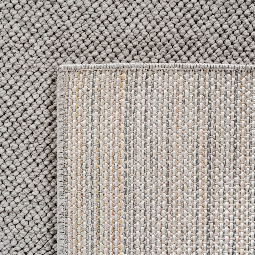 Ayyildiz, Kusový koberec Helix 2200 silver kruh, 80x80, šedá, chodba / predsieň