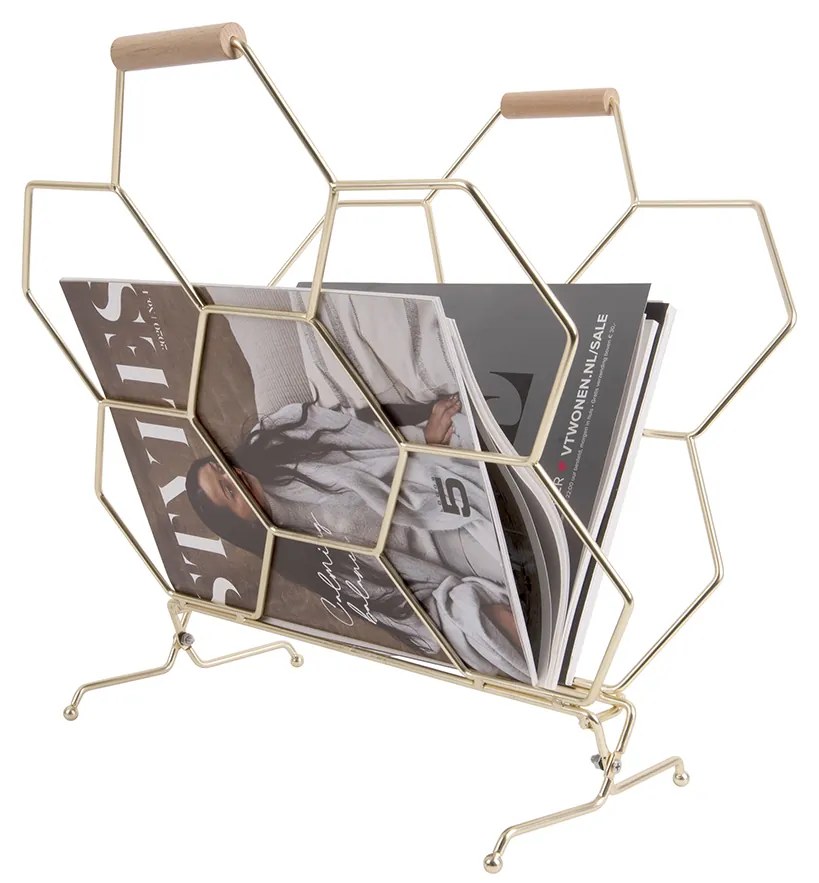 Stojan na noviny Honeycomb  40 × 33 × 45 cm PRESENT TIME