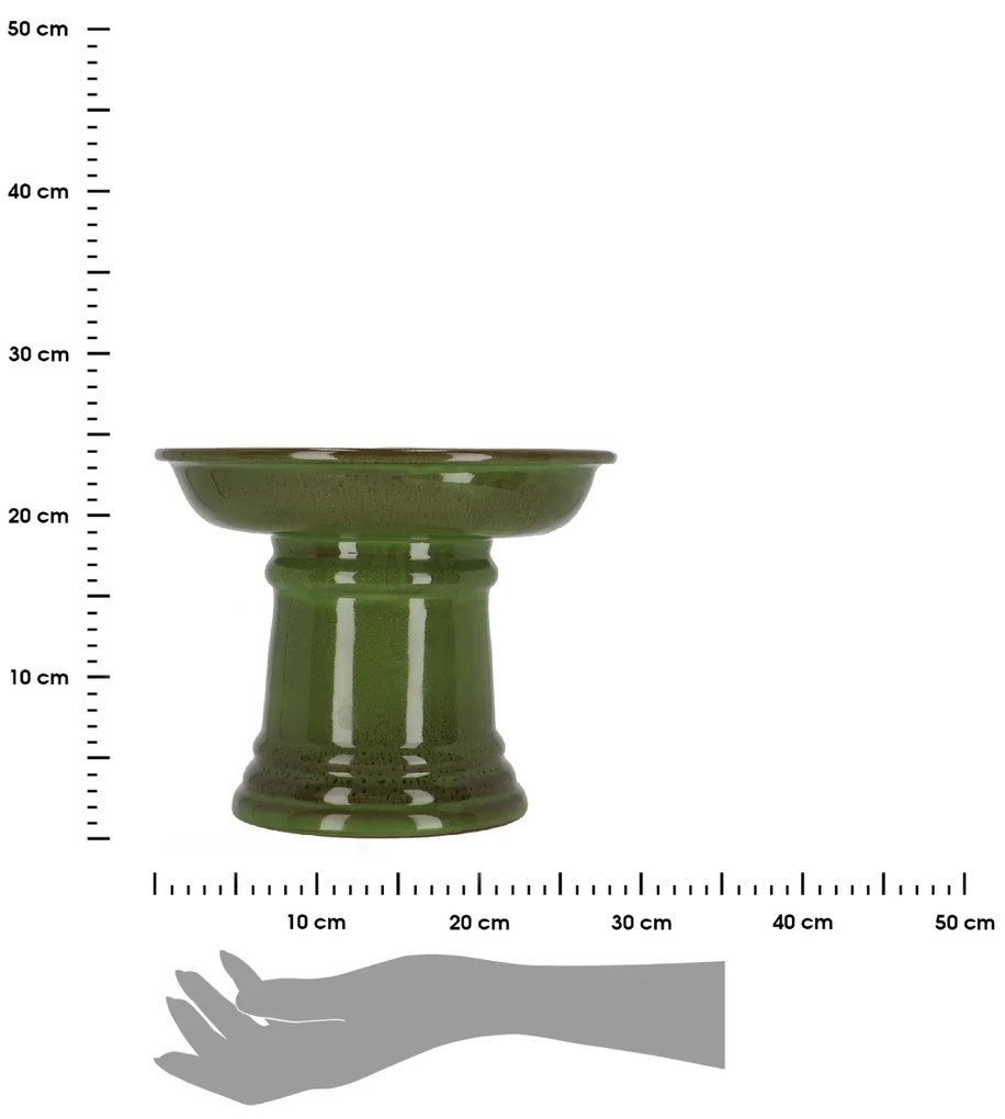 Napájadlo pre vtáky na nohe Max, 22,3x28,8 cm, terakota, zelená