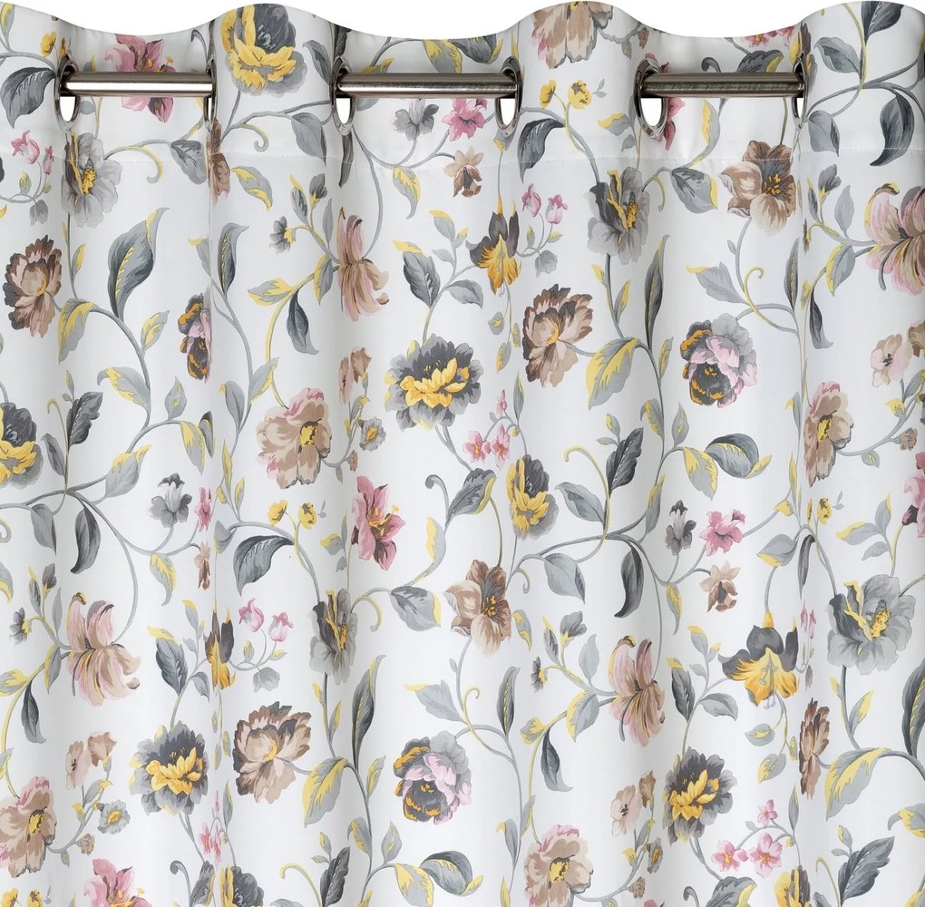 ZATEMŇOVACÍ ZÁVES NA KRÚŽKOCH KRISTAL 140X250 CM VZOROVANÁ