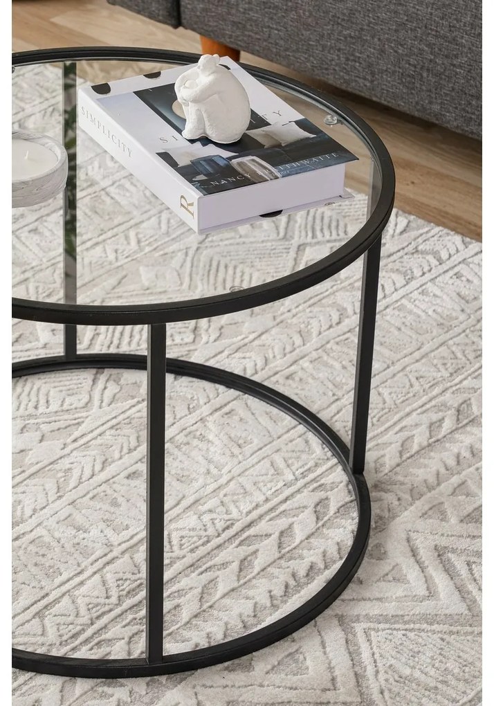 Konferenčný stolík Berlin Black, 60 cm