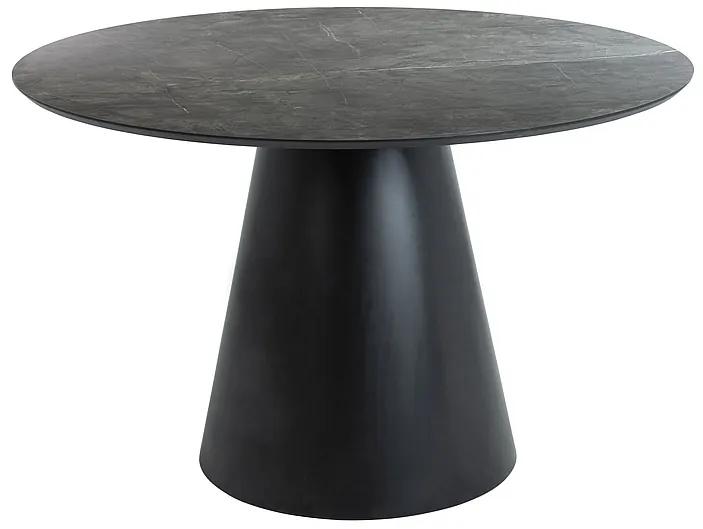 Jedálenský stôl Alphonse (sivá + čierna) (pre 4 osoby). Vlastná spoľahlivá doprava až k Vám domov. 1049870