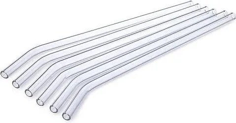 VÝPREDAJ Simax Sklenená slamka zahnutá 20 cm