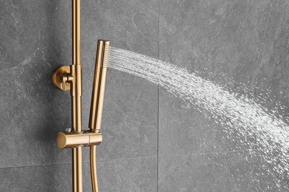 Gamma Roy, sprchová súprava s termostatickou batériou, zlatá matná, GMA-BRYPZNT-BGD