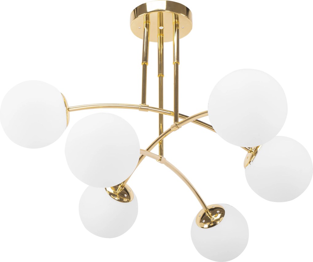 Toolight Toolight, stropné svietidlo 6xE27 APP1577-5C, zlatá lesklá, OSW-03605