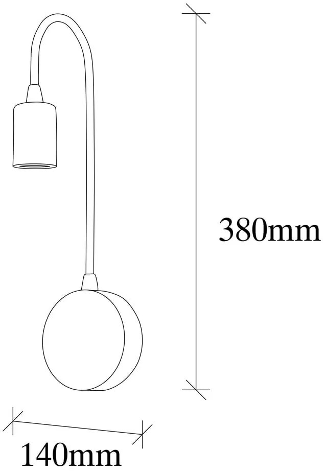 Čierne nástenné svietidlo Baston – Opviq lights