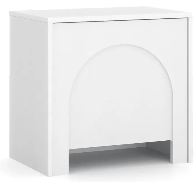Nočný stolík Arco 50 cm biela