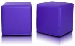 Sedací vak taburetka Block kocka fialová ekokoža TiaHome