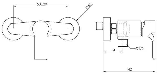 Sapho - Sprchová batéria PAX lesklý chróm