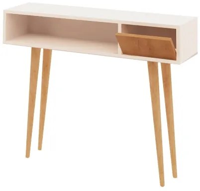 Konzolový stolík KIOGI 94x100 cm biela/béžová
