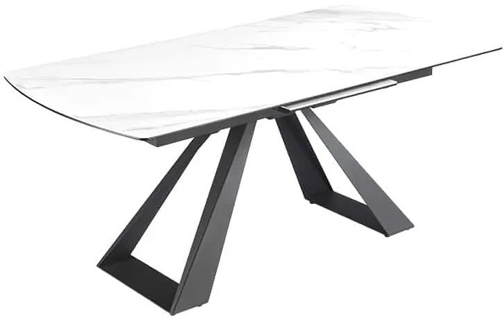 Rozťahovací keramický jedálenský stôl Kody 180-230 cm biely