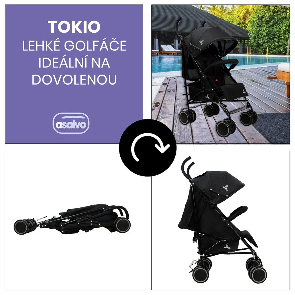 Asalvo TOKIO golfový kočík 6m-15kg black