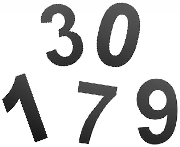 Domové číslice COBRA 150 mm (ČIERNÉ), 2